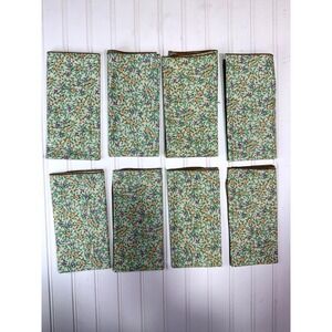 Vintage Floral Cotton Napkins Set Cottagecore Garden Table Linens Spring Easter